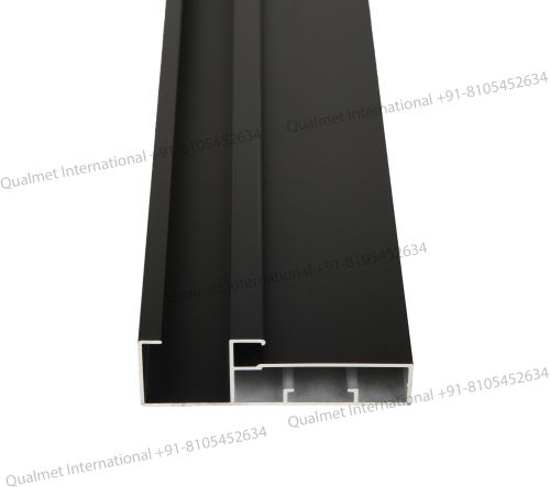 Interior Polished Aluminium 68mm Ceramic Black Glass Handle Profile