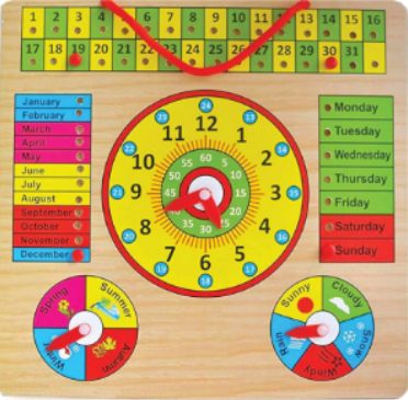 Wooden Calendar Learning Board Game Standard