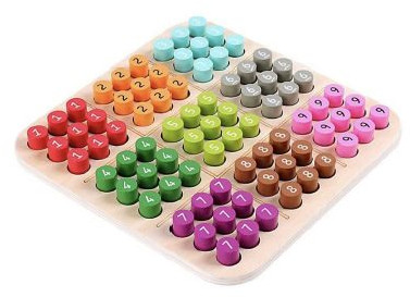 Polished Wooden Sudoku Board Game, Color : Multi Color Standard