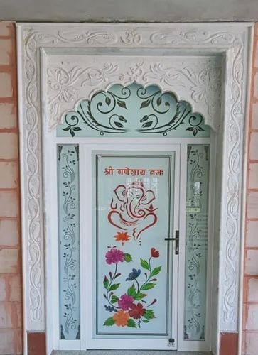 UPVC Rectangular Hinged Door, Frame Color : White