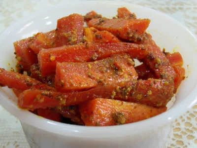 Carrot Pickle, Color : Red Preserved, Taste : Delicious