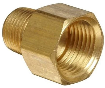 Brass Adaptor, Color : Golden Standard For Pipe Fitting