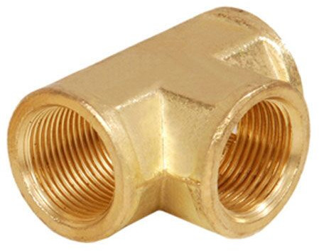 Polished Brass Female Pipe Tee, Color : Golden