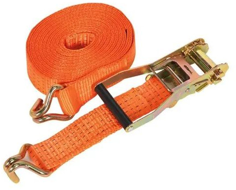 Polyester Ratchet Lashing Belt Strap, Color : Orange for Industrial
