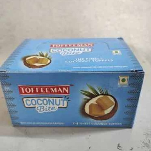 Toffeeman Coconut Bite Toffees, Color : White, Taste : Sweet, Packaging Type : Paper Box