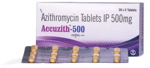 500mg Accuzith Azithromycin Tablet, Packaging Type : Box