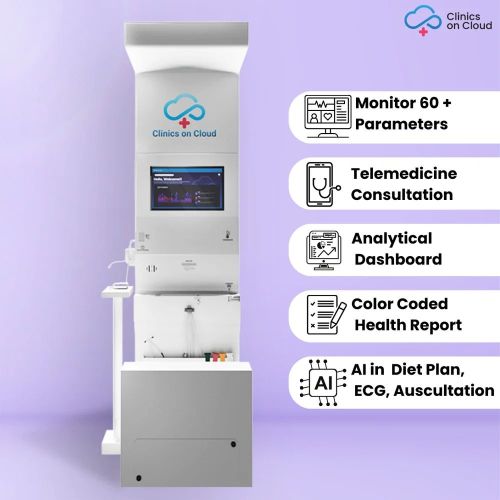 Electric Medical Kiosk Machine, Color : White, Weight : 80Kg