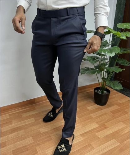 Men Cotton Dark Blue Trouser, Occasion (style Type) : Formal Wear, Technics : Machine Made