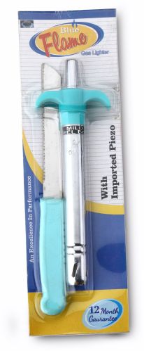 Blue Flame Gas Lighter With Knife Combo Pack