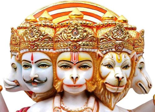 Marble Panchmukhi Hanuman Statue, Color : Multicolors