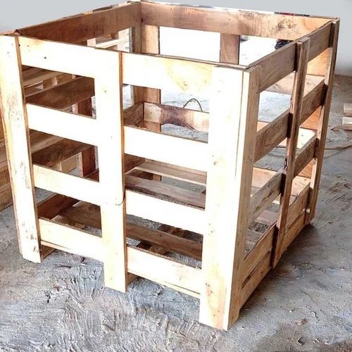 Plain Wooden Open Crate Box