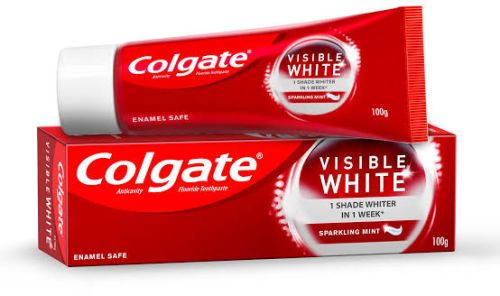 Colgate Visible White Toothpaste, Packaging Type : Plastic Tube