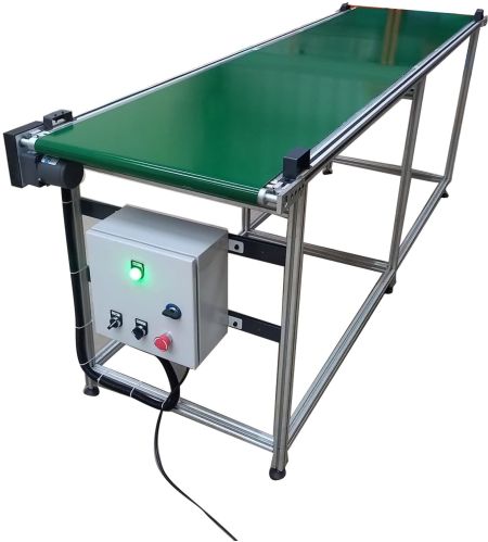 Polished Electric Stainless Steel Flat PVC Belt Conveyor