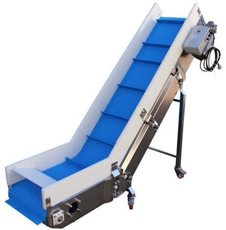 Stainless Steel PVC Electric Polished Inclined Belt Conveyor