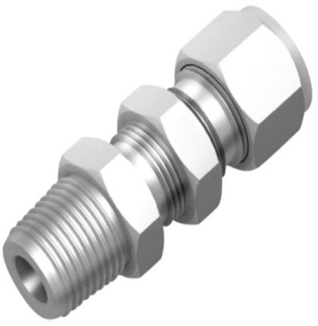 Polished Metal Forged Male Pipe Bulkhead, Color : Grey Standard, Certification : Isi Certified