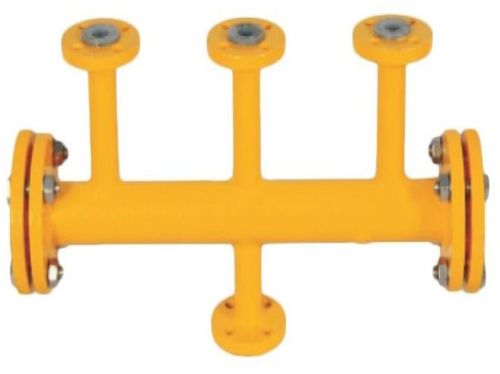Polished Metal & Plastic Lined Pipe Header, Color : Yellow