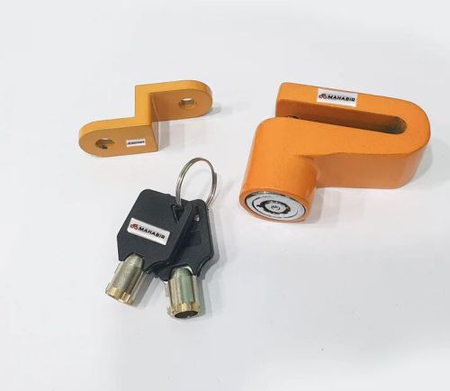 Mahabir Industries Stainless Steel Disk Lock, Color : Yellow