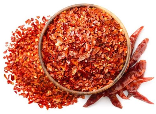 Organic Chilli Flakes, Color : Red Dried, Taste : Spicy