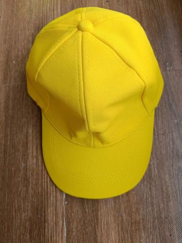 Printspot Printed Yellow Plain Cotton Cap 15-20cm Sporty