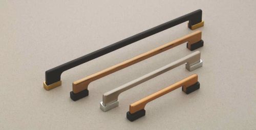 Zinc Metal Mh- 1003 Cabinet Handle, Color : Z- Blk Golden, Stain-CP