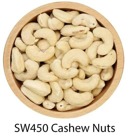 Sw 450 Cashew Nuts, Color : Creamy, Packaging Type : Vaccum Bag For Human Consumption