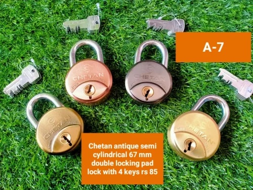 Polished Iron Chetan A-7 Padlock For Door