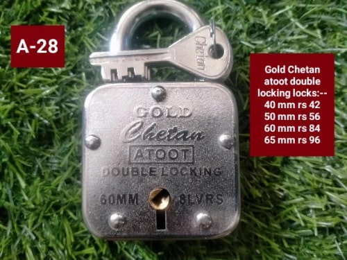 Polished Iron Chetan Atoot Padlock, Color : Grey For Door