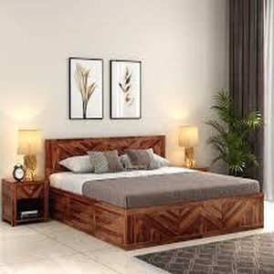 Wooden Double Bed, Color : Brown For Home Furniture