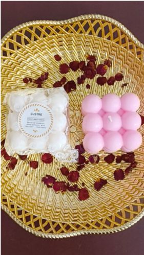 Plain Polished Soya Wax Big Bubble Candle, Brand Name : Lustre