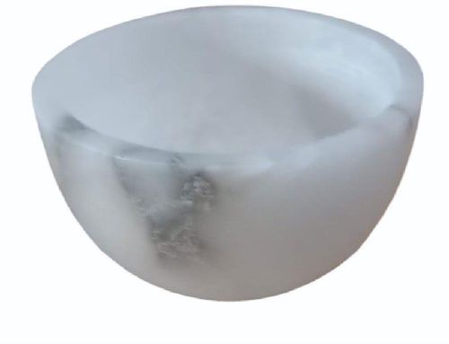 Plain Sand Stone Bowl, Color : White