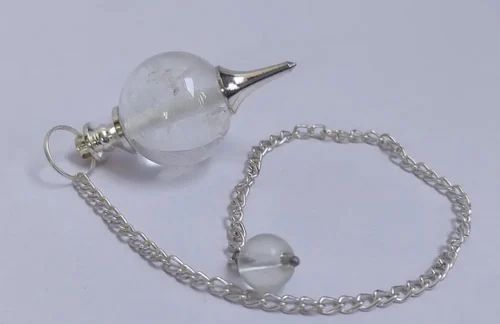 Natural Agate Stone Pendulum, Color : White, Packaging Type : Paper Box For Healing Purpose