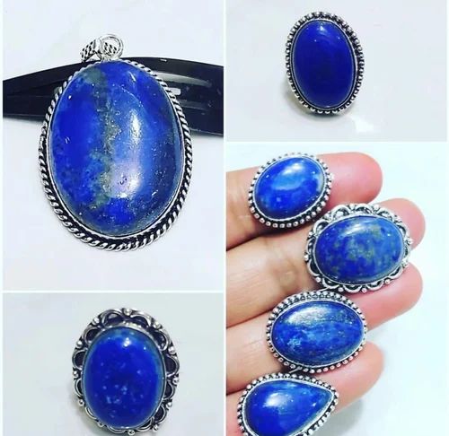 Oval Shaped Lapis Luzuli Stone Pendant 0-15mm 100%, Packaging Type : Plastic Box