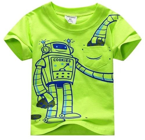 Printed Boys Cotton T-shirt L, M, Gender : Male