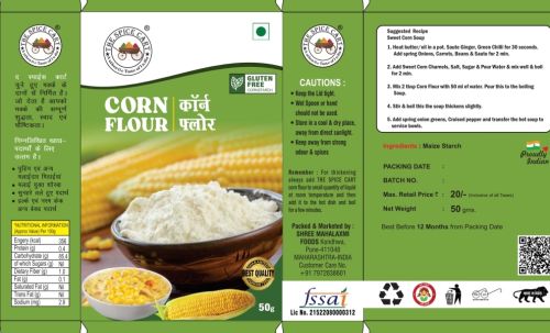 Organic corn flour, Certification : FSSAI for Desserts, Cooking