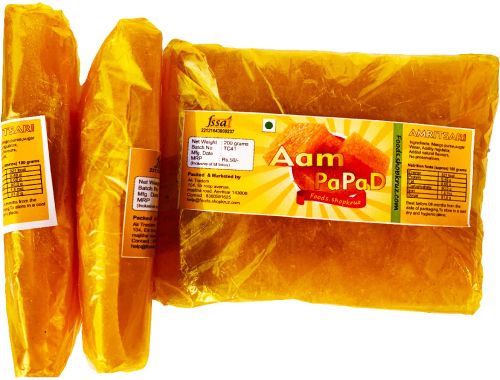 Aam papad, Packaging Type : Yellow-brown