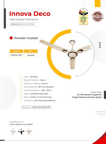 Ceiling Fans, Color : White For Air Cooling