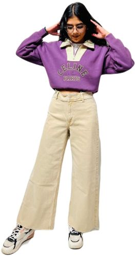 Stradivarius Denim Brown High-waist Jeans Western For Sale