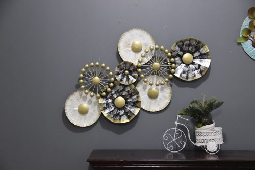 Polished Metal Wall Art, Color : Grey Multisizes Antique