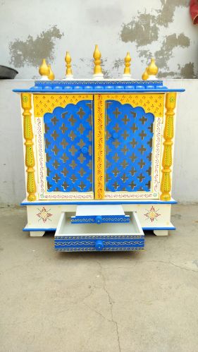 Polished Wooden Temple, Color : Creamy For House, Offices, Shops