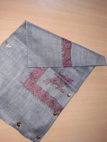 Printed Rectangle Shape Embroidered Woolen Shawl, Color : Multicolor