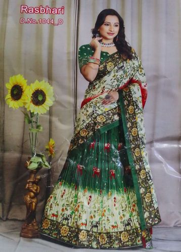 Georgette Floral Printed Lehenga Choli Set Free Size