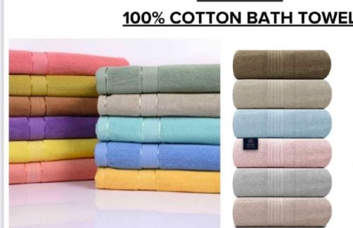 Cotton Plain Towels, Shape : Rectangle, Packaging Type : Multicolor