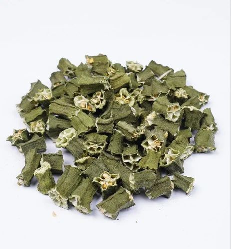 Dehydrated Okra Slice, Color : Green, Packaging Type : Packet