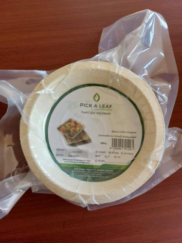 PICK ALEAF PRODUCTS PVT LTD Areca Leaf Disposable Plates 9 INCH