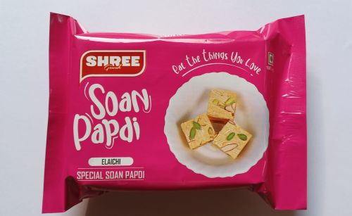 Lasaki Rose Flavour Soan Papdi, Packaging Size : 400 Gram, Certification : FSSAI Certified, Taste : Sweet