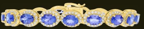 Ladies Tanzanite Sterling Silver 925 Bracelet Part Wear