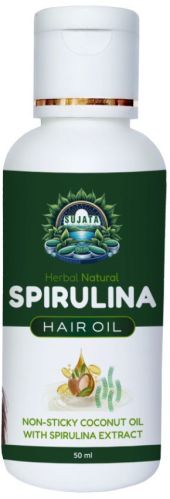Sujata Herbal Spirulina Hair Oil, Packaging Type : Bottle for Hare Care