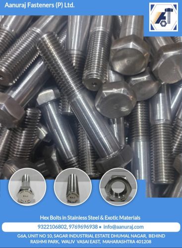 Polished Hex Bolts, Packaging Type : Grey for Automobiles