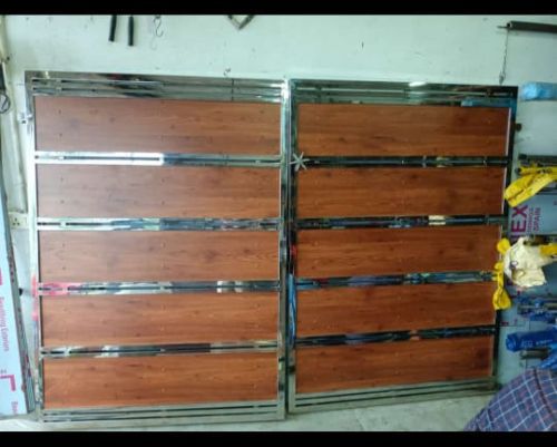 Polished Stainless Steel Gate, Packaging Type : Brown