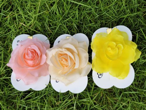 Multi Colour Rose Flower Hair Clip Casual, Party, Wedding